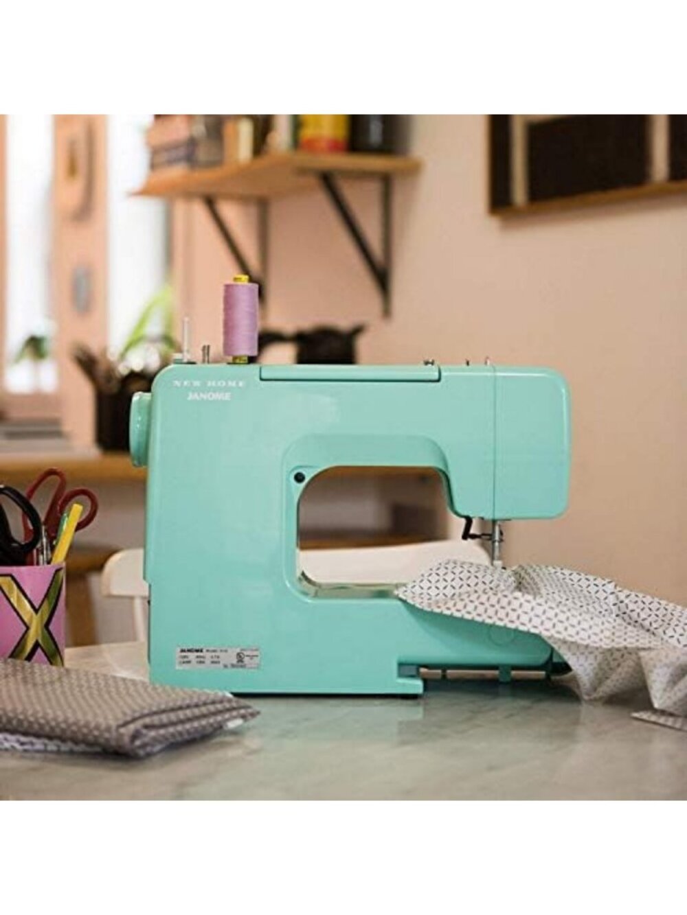 Turquoise Easy-to-Use Sewing Machine with Metal Frame & Tutorial Videos for - Picture 4 of 6